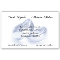 Svadobné oznámenie OZ01
